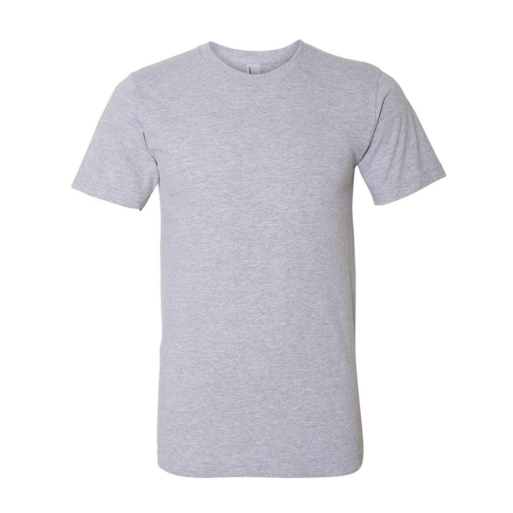 American Apparel Unisex Light Heather Gray Cotton Crew Tee Shirt Short Sleeve XS